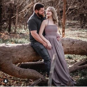 Floor length backless dress